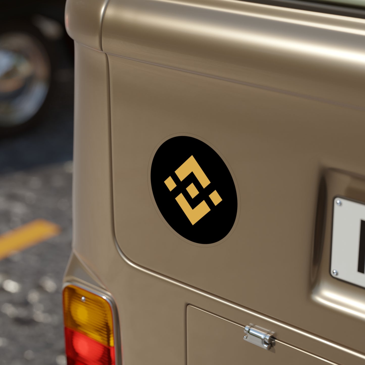 Binance Logo Die-Cut Outdoor Sticker — Waterproof Transparent Crypto Decal