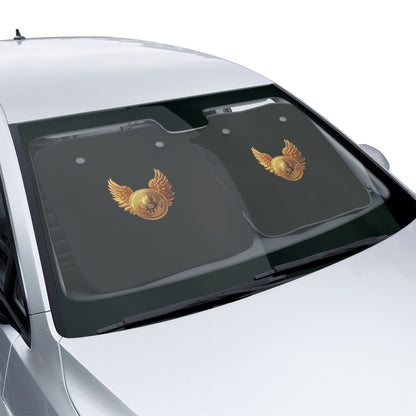 Bitcoin Wing Emblem Car Sun Shade — UV Protector for Crypto Enthusiasts