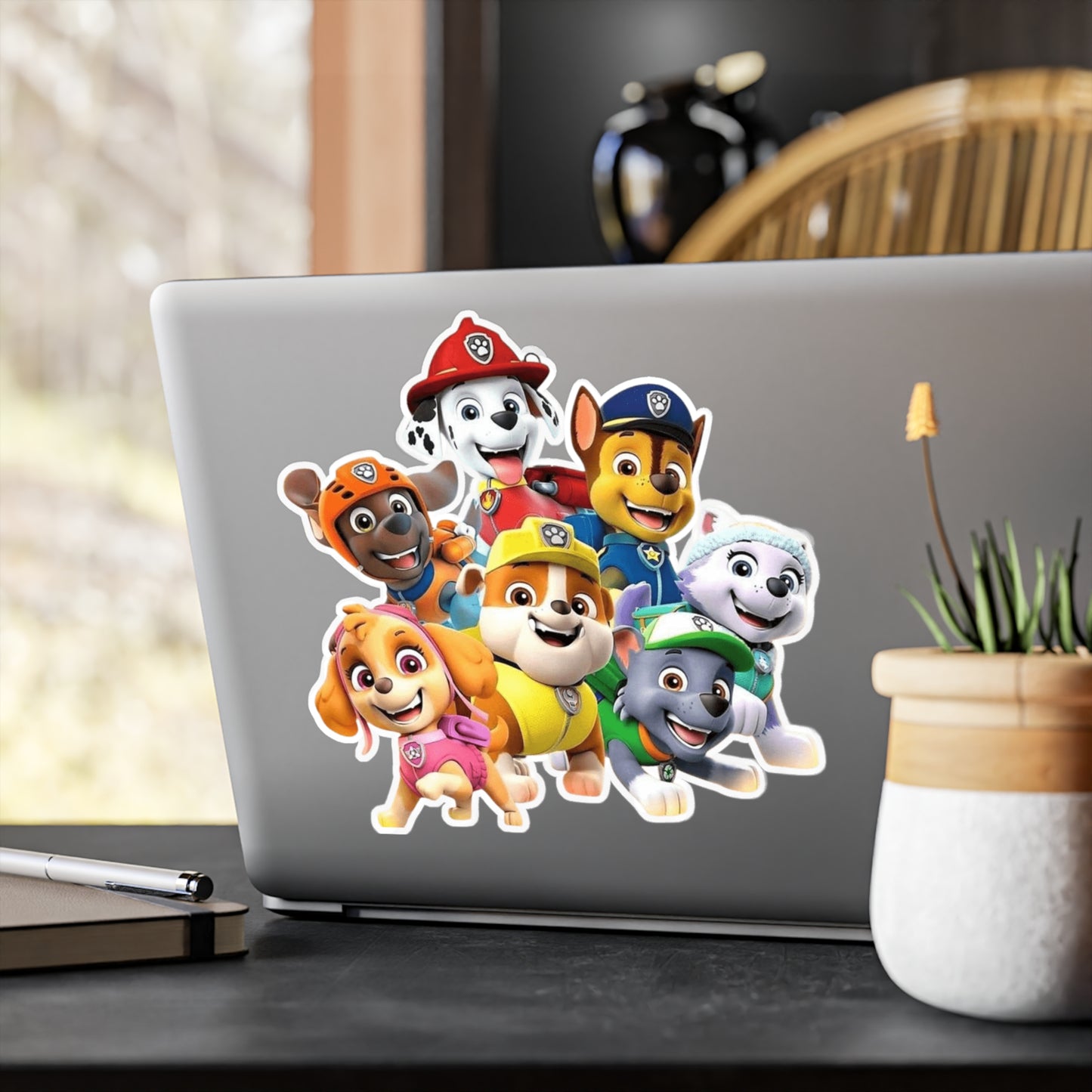 Paw Patrol Vinyl Kiss-Cut Sticker Sheet — Cartoon Puppy Characters Laptop Decal