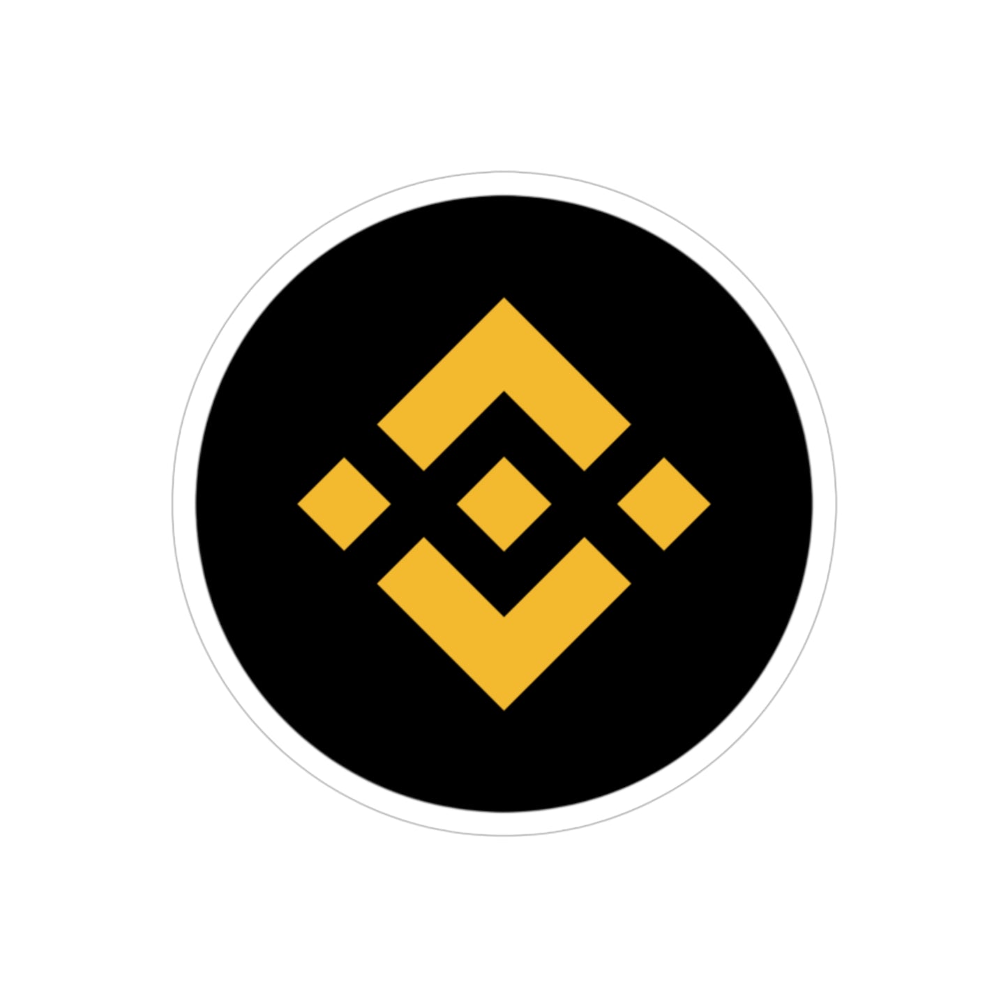 Binance Logo Die-Cut Outdoor Sticker — Waterproof Transparent Crypto Decal