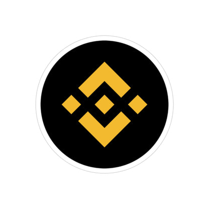 Binance Logo Die-Cut Outdoor Sticker — Waterproof Transparent Crypto Decal