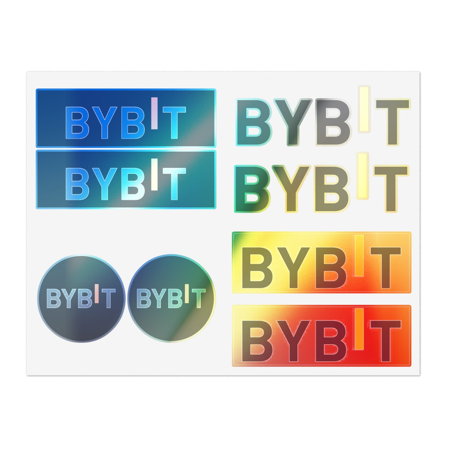 Bybit Logo Sticker Sheet — Cryptocurrency Exchange Decal Set