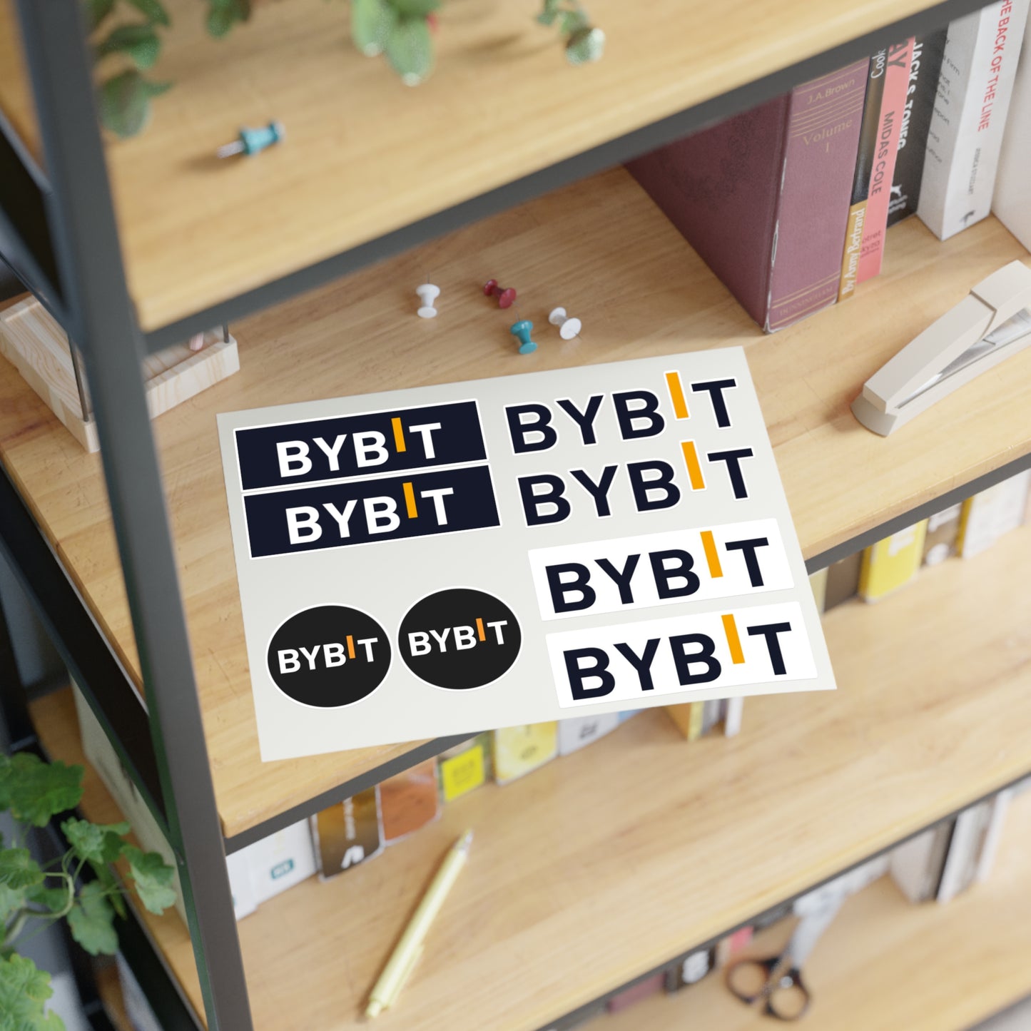 Bybit Logo Sticker Sheet — Cryptocurrency Exchange Decal Set