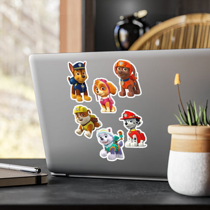 Paw Patrol Vinyl Kiss-Cut Sticker Set — Chase, Skye, Marshall & Friends