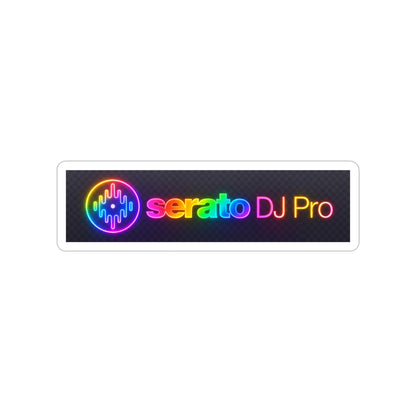 Serato DJ Pro Rainbow Logo Sticker — Die-Cut Transparent Outdoor Decal