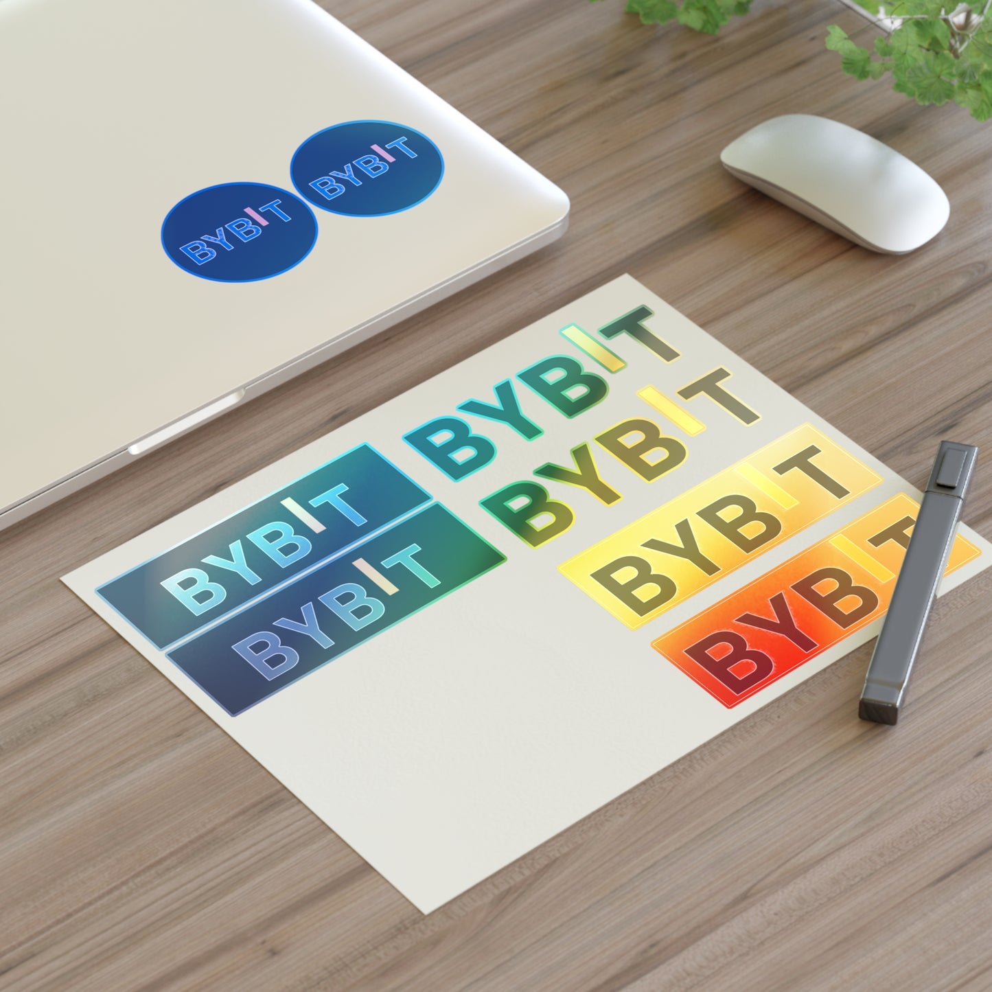 Bybit Logo Sticker Sheet — Cryptocurrency Exchange Decal Set