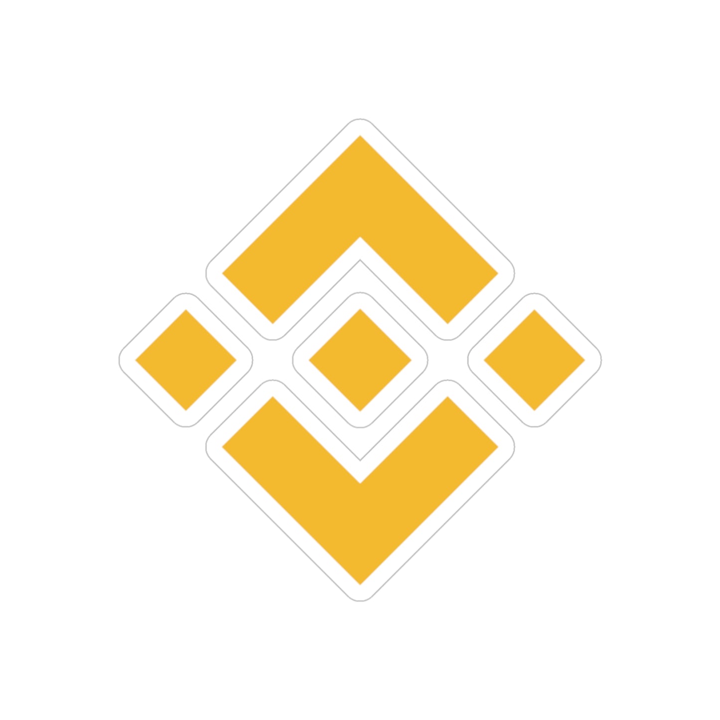 Binance Logo Die-Cut Vinyl Sticker — Waterproof Outdoor Crypto Decal