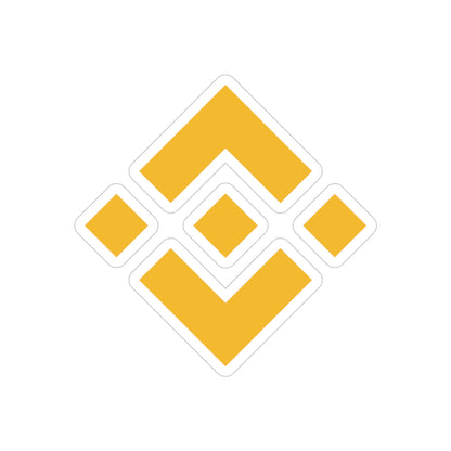 Binance Logo Die-Cut Vinyl Sticker — Waterproof Outdoor Crypto Decal