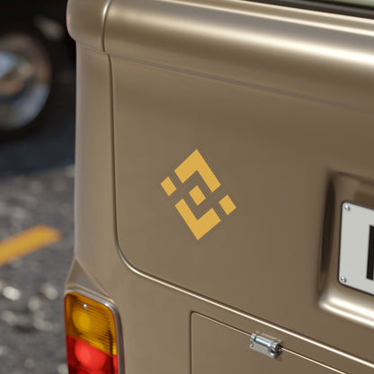 Binance Logo Die-Cut Vinyl Sticker — Waterproof Outdoor Crypto Decal
