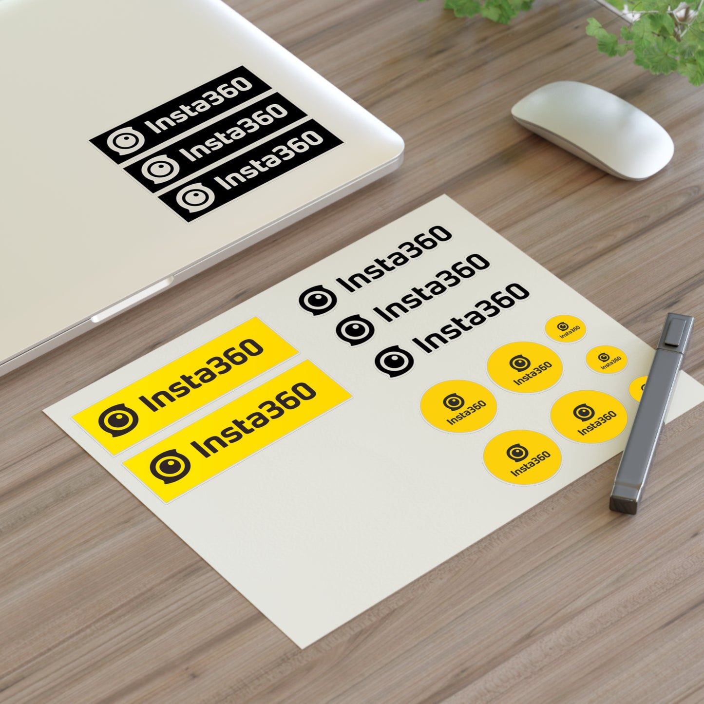 Insta360 Logo Sticker Waterproof Vinyl Decal for Laptop, Camera, Car, Helmet