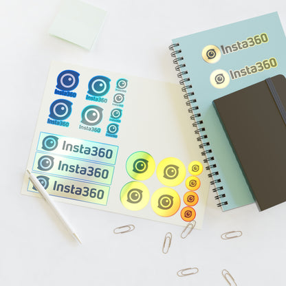 Insta360 Logo Sticker Sheet — Yellow Camera Decal Set