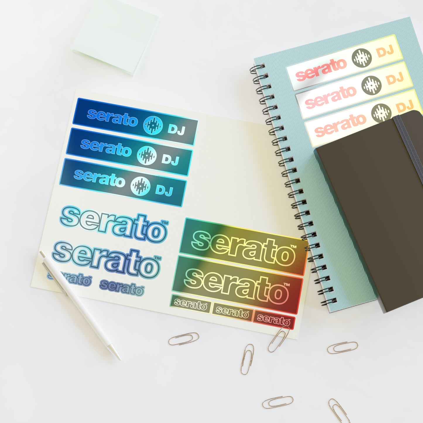 Serato DJ Logo Sticker Sheet – Black & Red DJ Decals