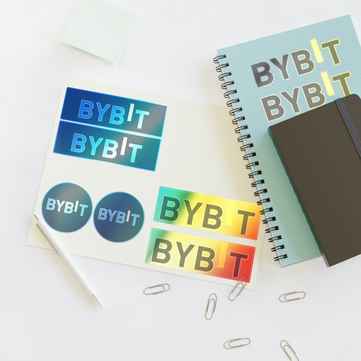 Bybit Logo Sticker Sheet — Cryptocurrency Exchange Decal Set