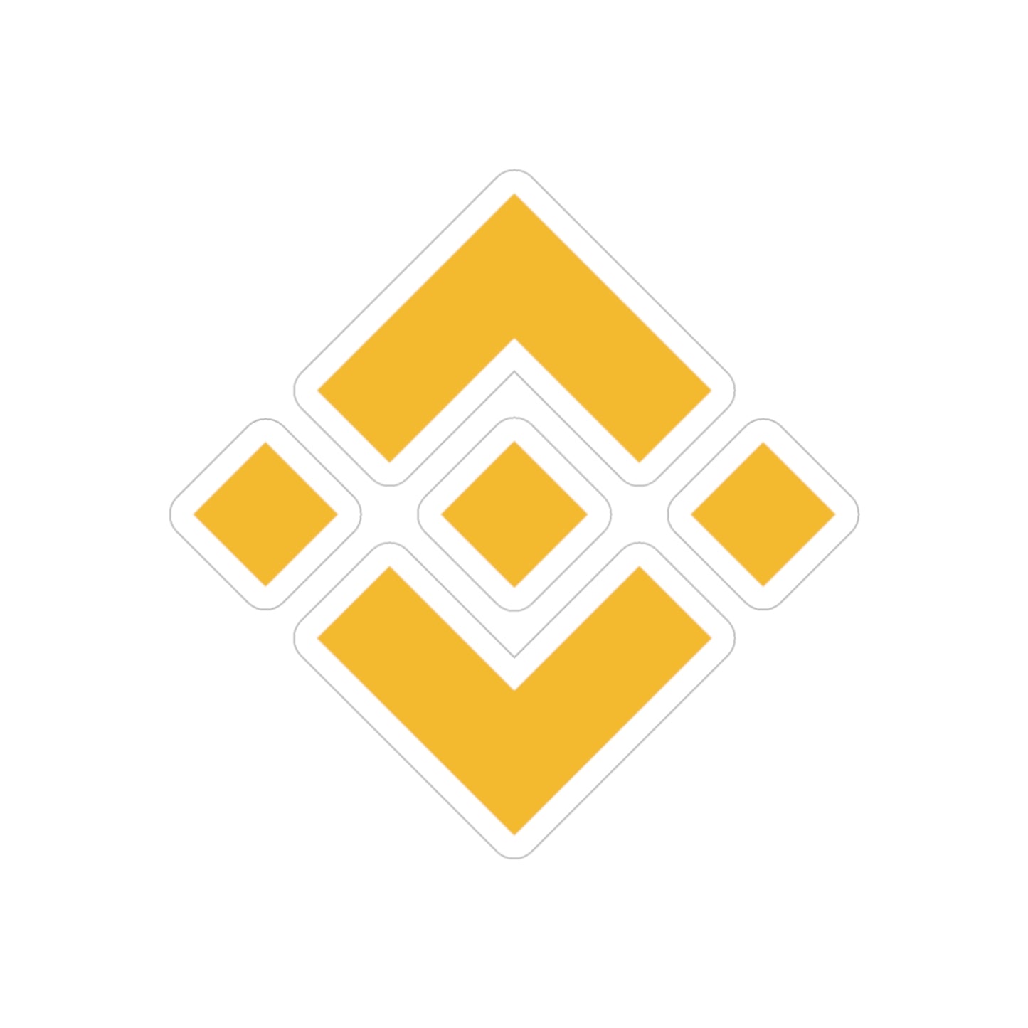 Binance Logo Die-Cut Vinyl Sticker — Waterproof Outdoor Crypto Decal