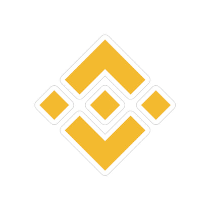 Binance Logo Die-Cut Vinyl Sticker — Waterproof Outdoor Crypto Decal