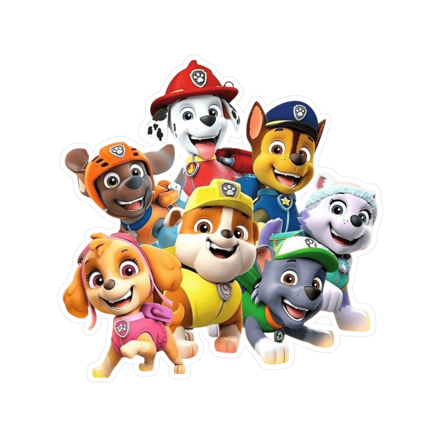 Paw Patrol Vinyl Kiss-Cut Sticker Sheet — Cartoon Puppy Characters Laptop Decal
