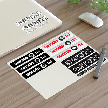 Serato DJ Logo Sticker Sheet – Black & Red DJ Decals
