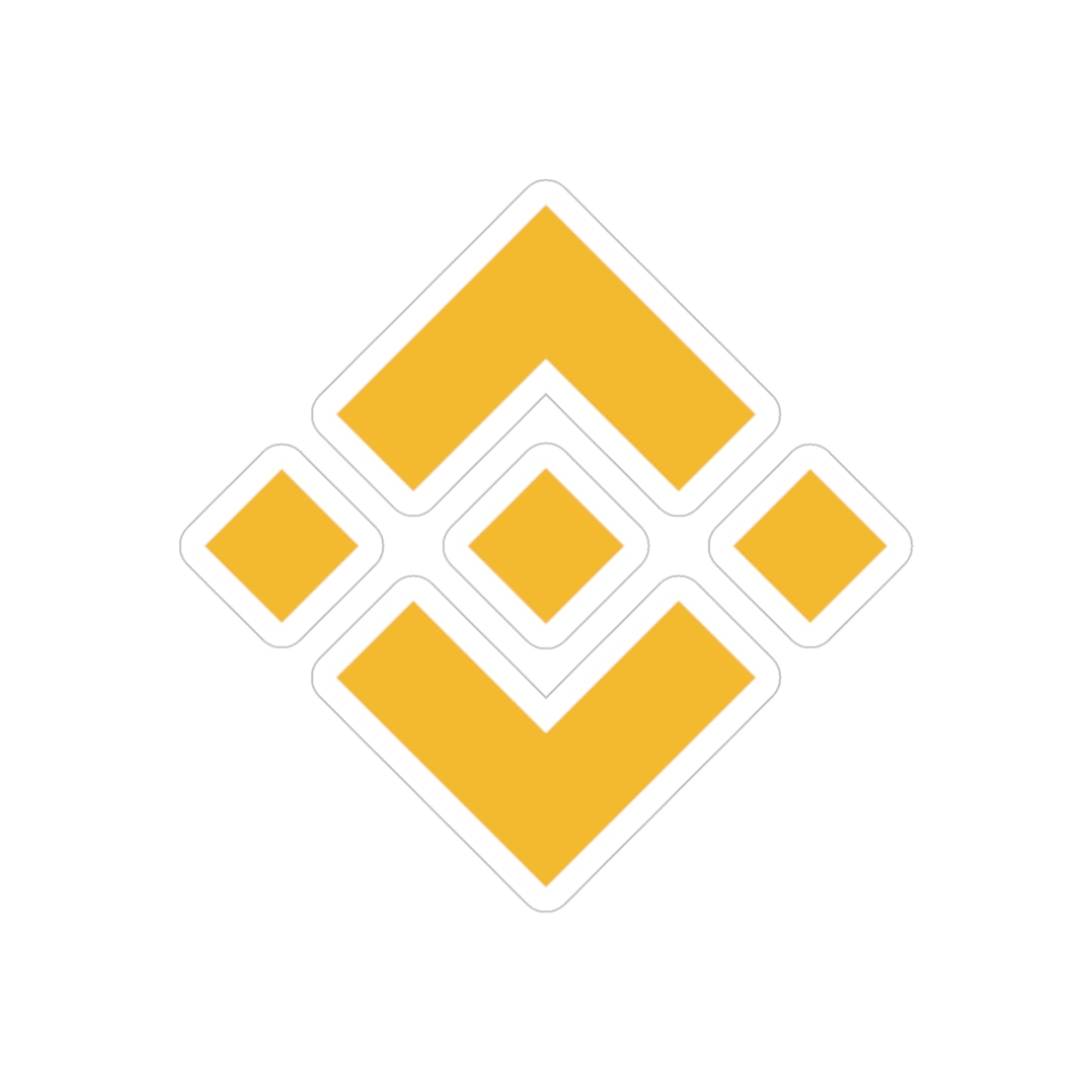 Binance Logo Die-Cut Vinyl Sticker — Waterproof Outdoor Crypto Decal