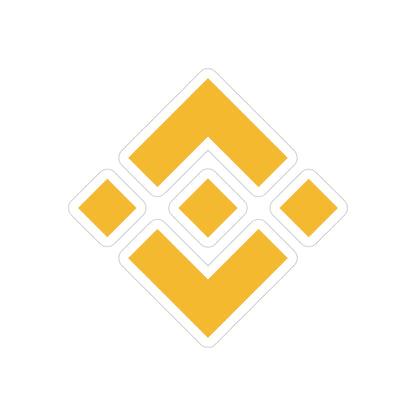 Binance Logo Die-Cut Vinyl Sticker — Waterproof Outdoor Crypto Decal