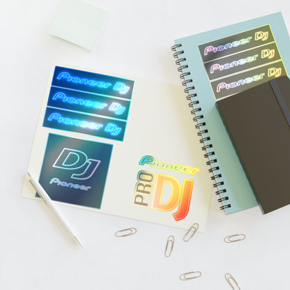 Pioneer DJ Neon Logo Sticker Sheet — Pro DJ Vinyl Decals