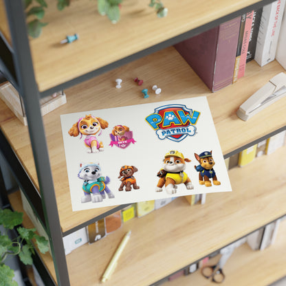 PAW Patrol Character Sticker Sheet — Skye, Chase, Rubble & Friends