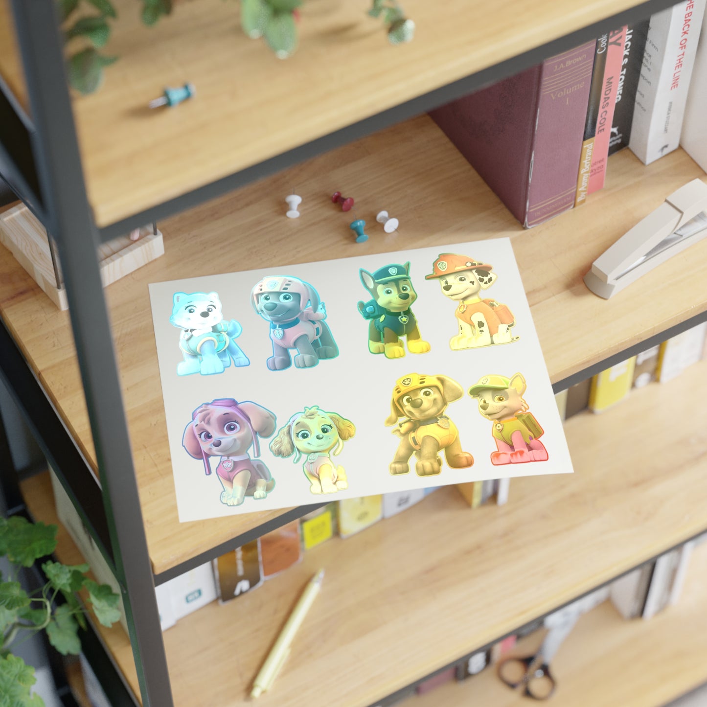 Paw Patrol Character Sticker Sheet — Kids Cartoon Rescue Pup Stickers