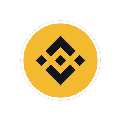 Binance Logo  Sticker — Transparent Weatherproof Crypto Decal