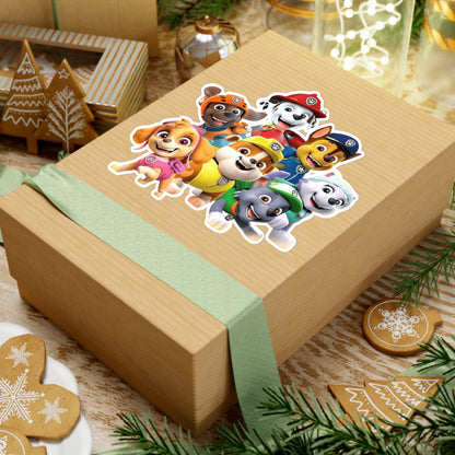 Paw Patrol Vinyl Kiss-Cut Sticker Sheet — Cartoon Puppy Characters Laptop Decal