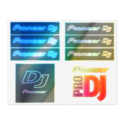 Pioneer DJ Neon Logo Sticker Sheet — Pro DJ Vinyl Decals