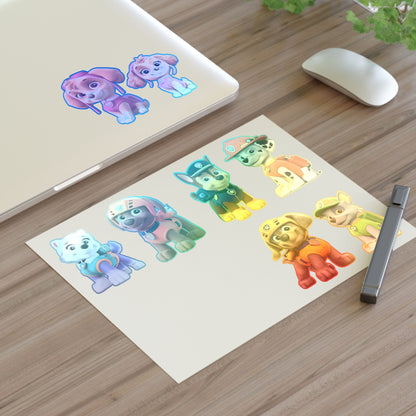 Paw Patrol Character Sticker Sheet — Kids Cartoon Rescue Pup Stickers