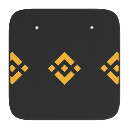 Binance Car Sun Shade — Black & Gold Geometric Logo Windshield Shade