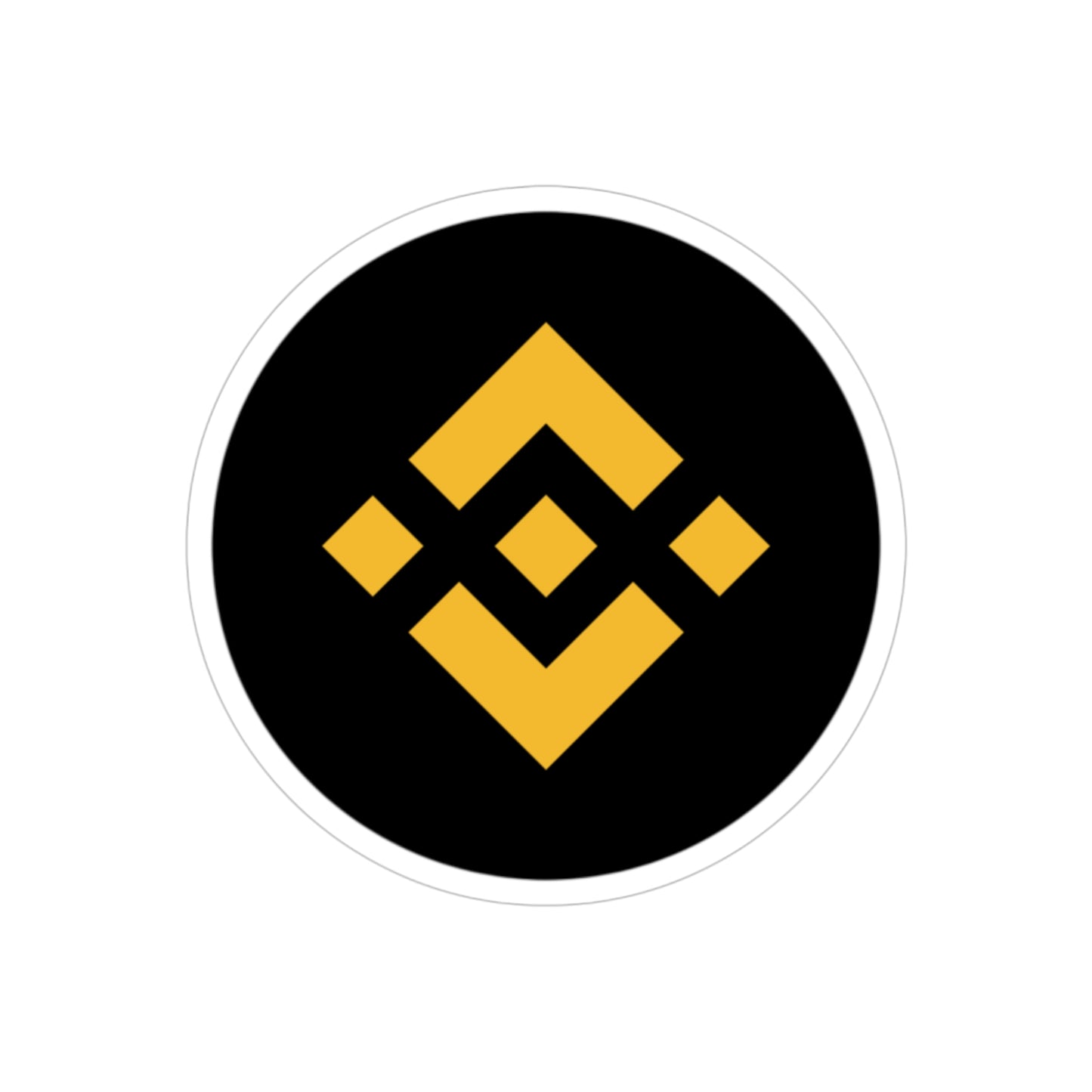 Binance Logo Die-Cut Outdoor Sticker — Waterproof Transparent Crypto Decal
