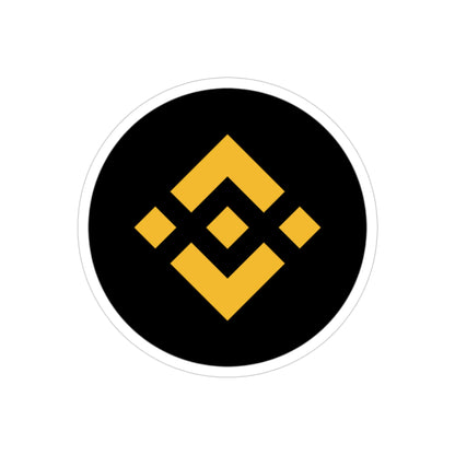 Binance Logo Die-Cut Outdoor Sticker — Waterproof Transparent Crypto Decal