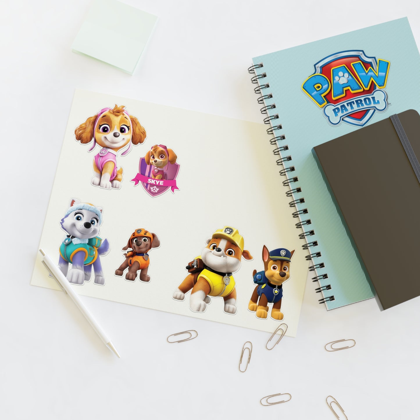 PAW Patrol Character Sticker Sheet — Skye, Chase, Rubble & Friends