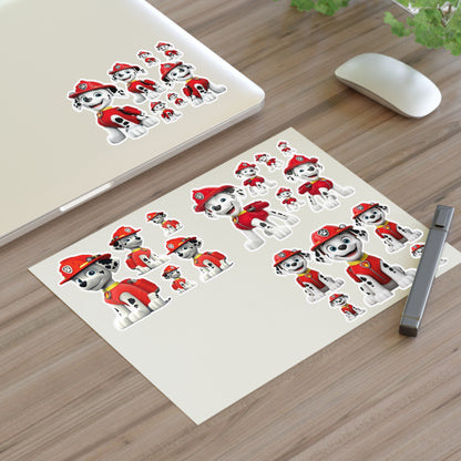 Paw Patrol Marshall Sticker Sheet — Fire Pup Character Decals for Kids