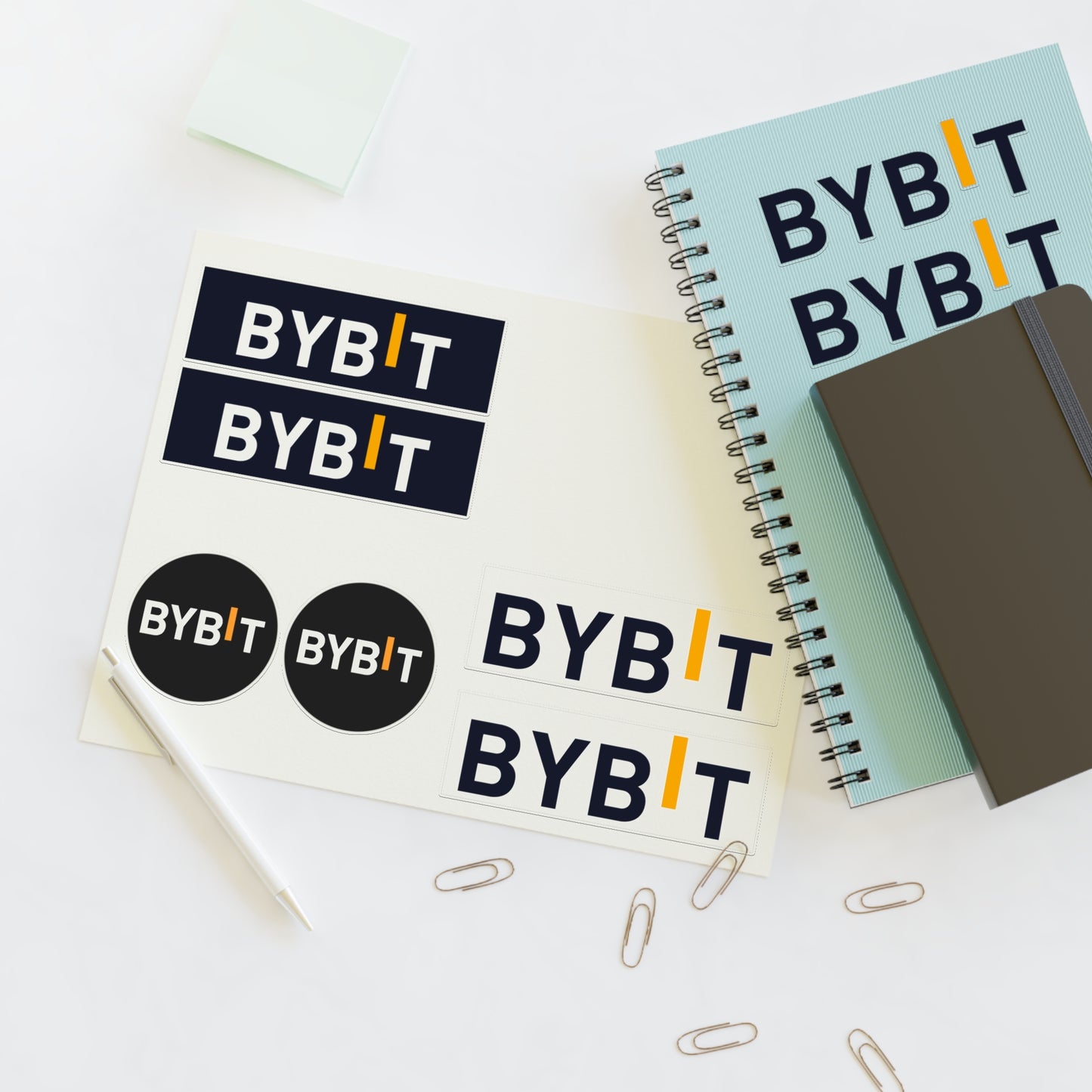 Bybit Logo Sticker Sheet — Cryptocurrency Exchange Decal Set