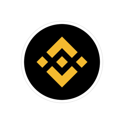 Binance Logo Die-Cut Outdoor Sticker — Waterproof Transparent Crypto Decal
