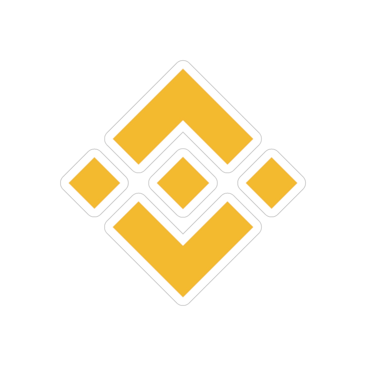Binance Logo Die-Cut Vinyl Sticker — Waterproof Outdoor Crypto Decal