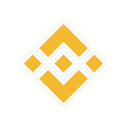 Binance Logo Die-Cut Vinyl Sticker — Waterproof Outdoor Crypto Decal