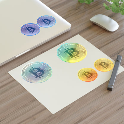 Bitcoin Coin Sticker Sheet — Gold Crypto Decal Set