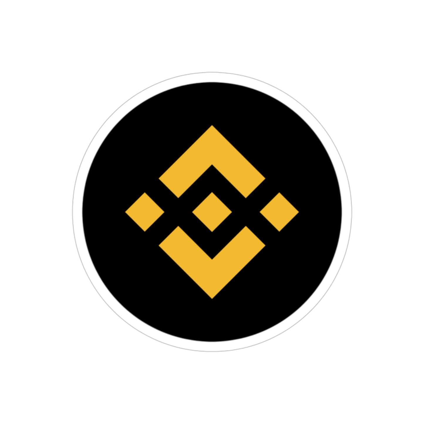Binance Logo Die-Cut Outdoor Sticker — Waterproof Transparent Crypto Decal