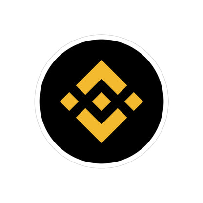 Binance Logo Die-Cut Outdoor Sticker — Waterproof Transparent Crypto Decal