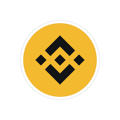Binance Logo  Sticker — Transparent Weatherproof Crypto Decal