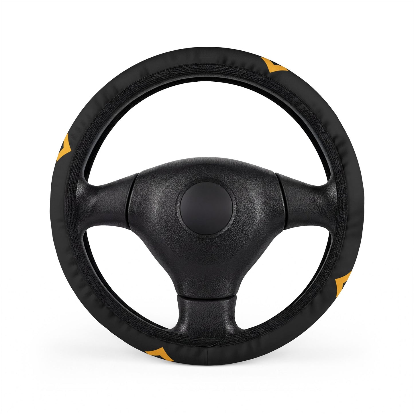 Crypto Trading Steering Wheel Cover – Binance Logo Design, Durable Leather, Comfortable Grip
