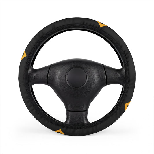 Crypto Trading Steering Wheel Cover – Binance Logo Design, Durable Leather, Comfortable Grip