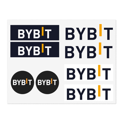 Bybit Logo Sticker Sheet — Cryptocurrency Exchange Decal Set