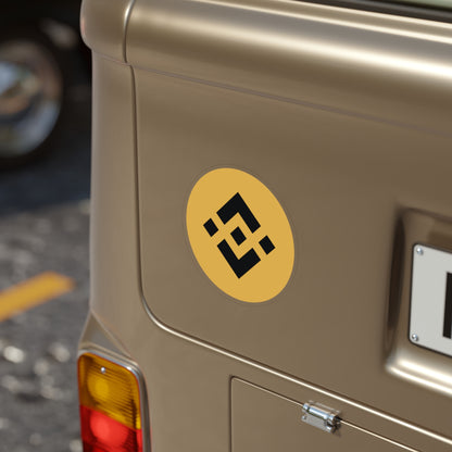 Binance Logo  Sticker — Transparent Weatherproof Crypto Decal