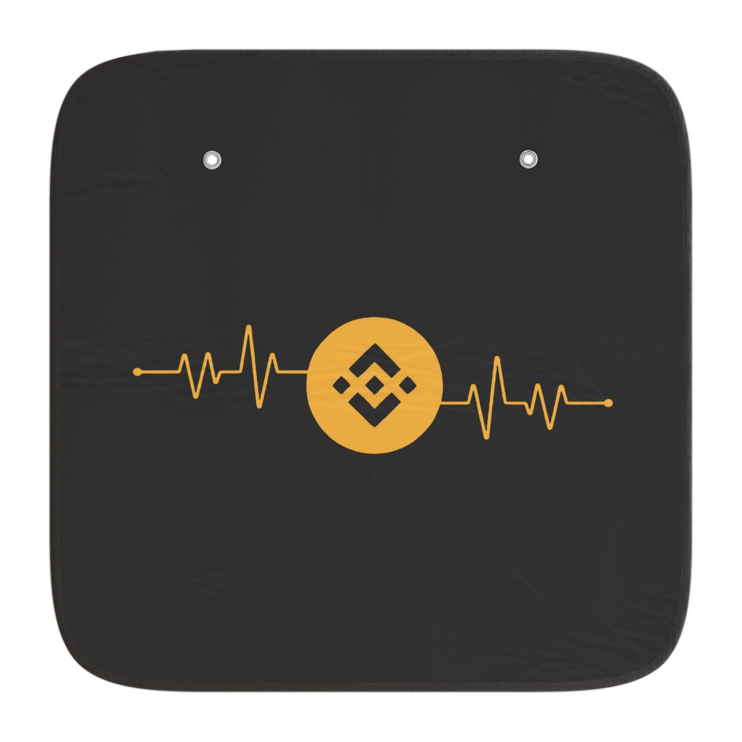 Binance Logo Car Sun Shade — Crypto Heartbeat Windshield Sunshade