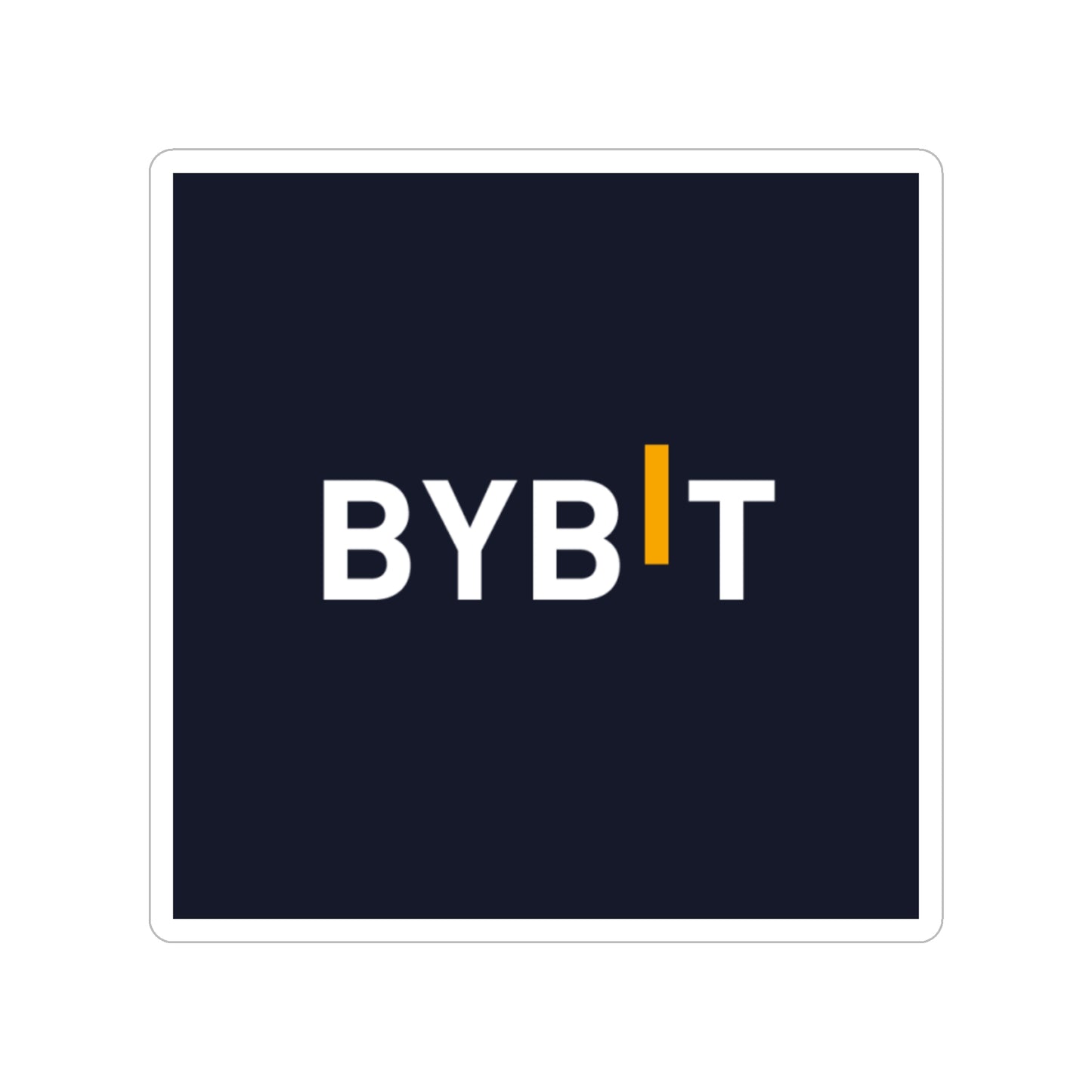 BYBIT Logo Sticker — Transparent Die-Cut Outdoor Sticker