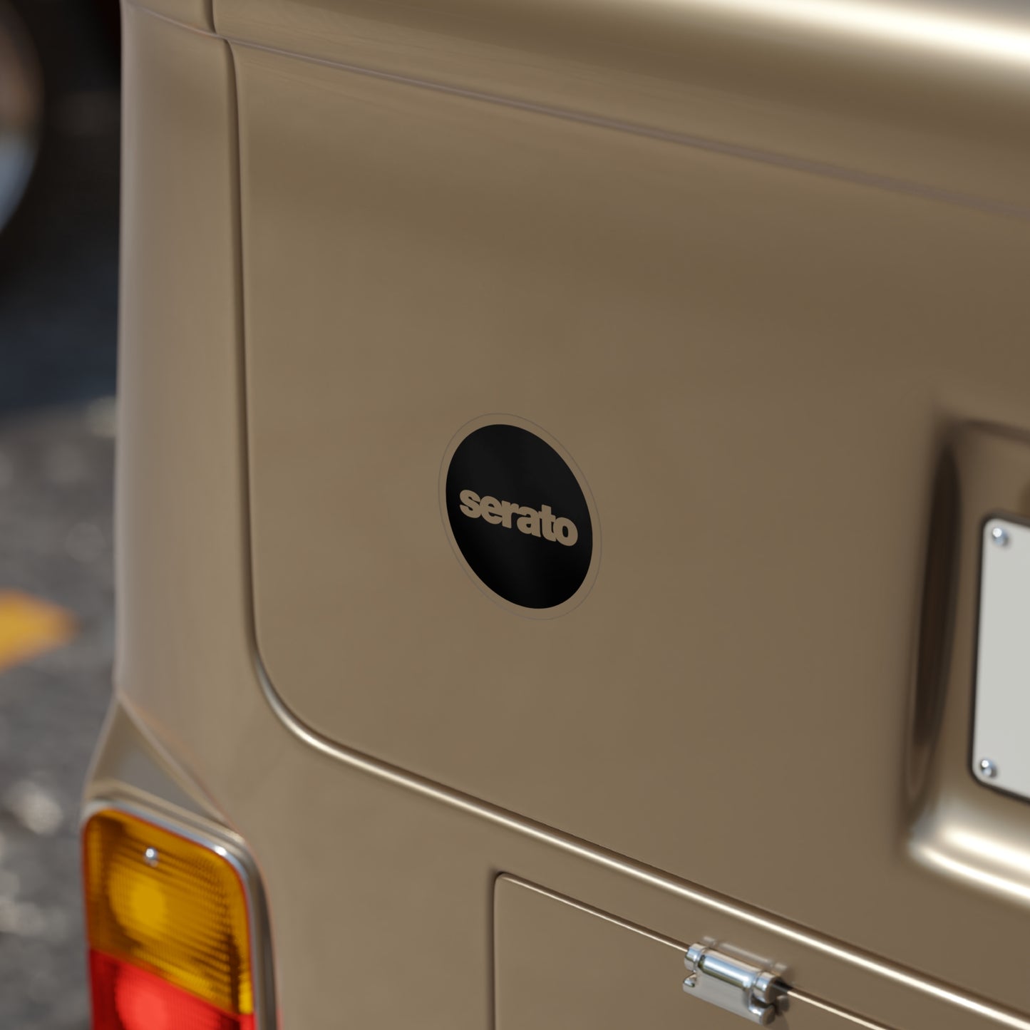 Serato Round Vinyl DJ Logo Sticker — Waterproof Outdoor Laptop & Car Decal